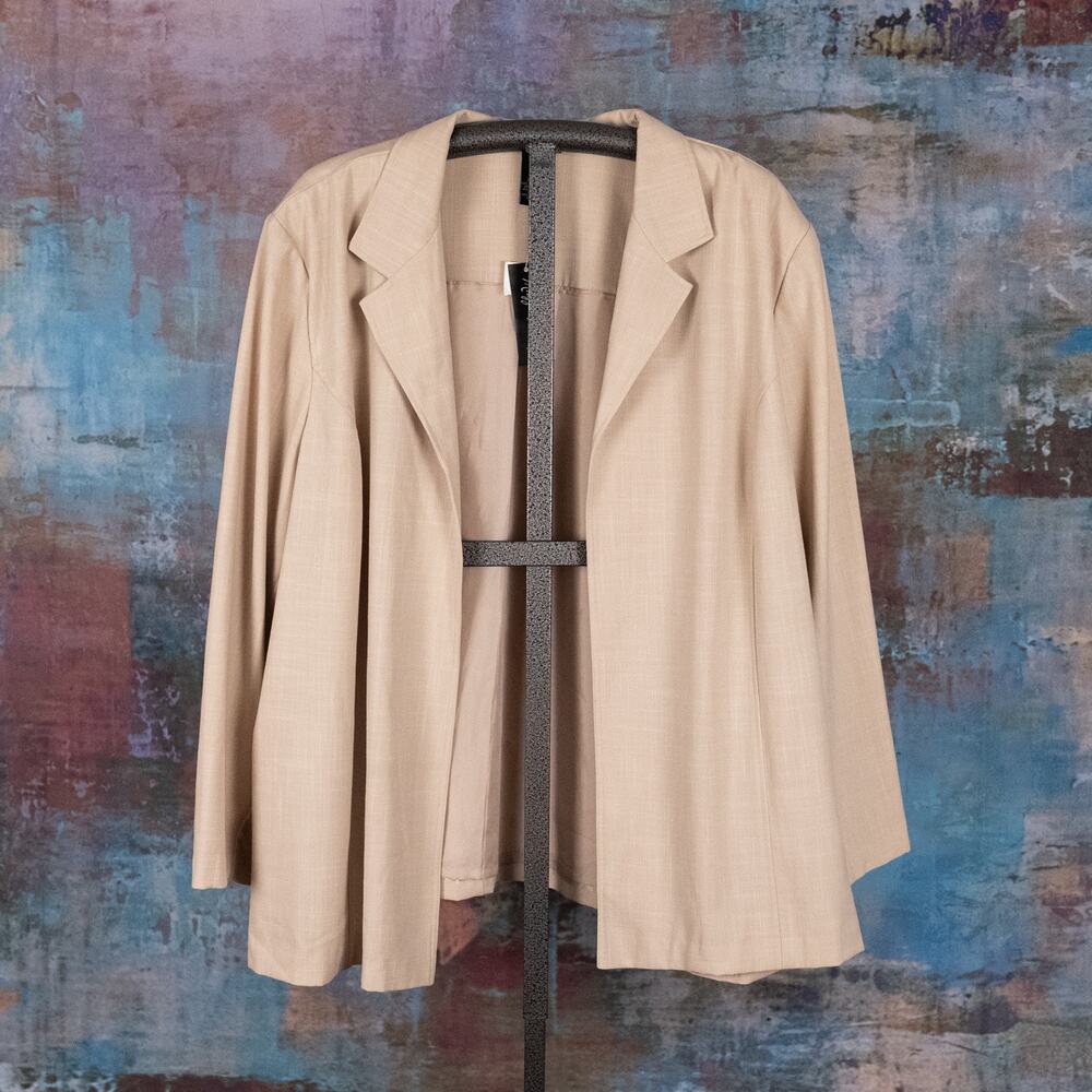 Maggie Barnes Women's Blazer SZ 5X 34-36 Beige Career Capsule Minimalist Classic